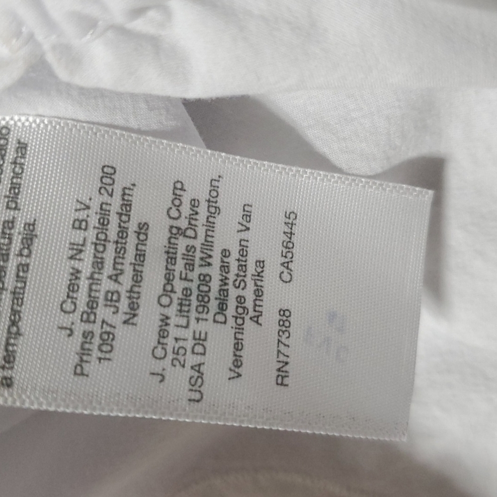 Madewell White Ruched Linen Crop Blouse with Yellow Accents - Picture 15 of 16